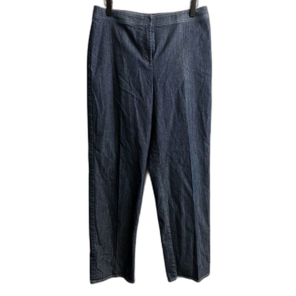 Women's St. John Dark Denim Cropped Jeans Size 8
